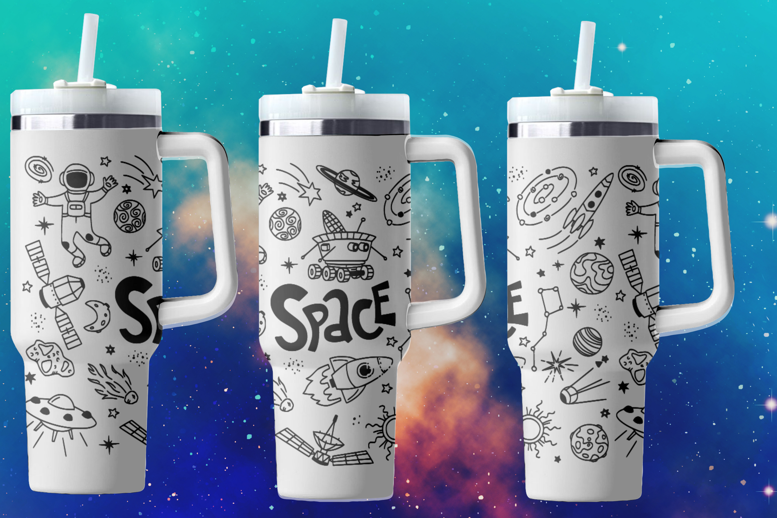 Space – planets – Rocket ships